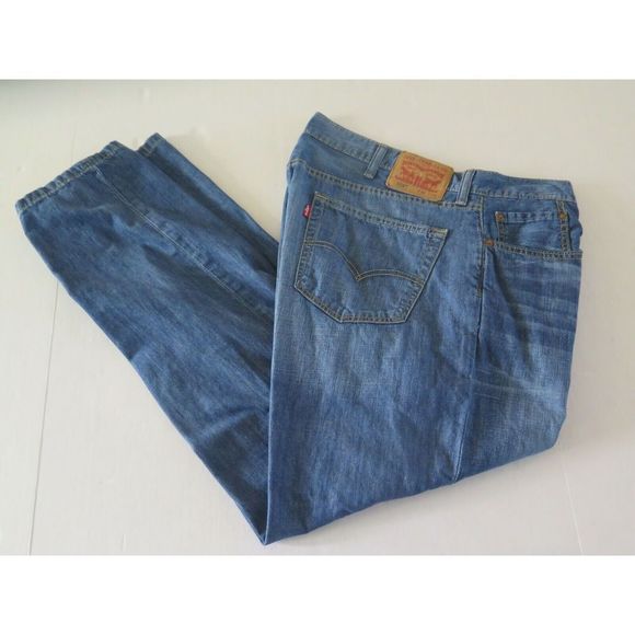 Levis Men 559 Relaxed Fit Medium Wash Straight Leg Blue Denim Jeans Sz 40X30 A1 - Picture 1 of 4
